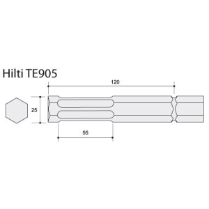 75mm x 360mm Hilti TE905 Wide Chisel